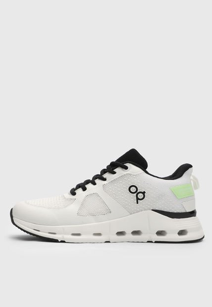 Tenis Running Blanco-Verde Claro-Negro Ocean Pacific Marty