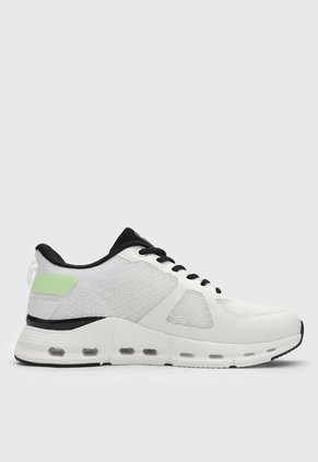 Tenis Running Blanco-Verde Claro-Negro Ocean Pacific Marty