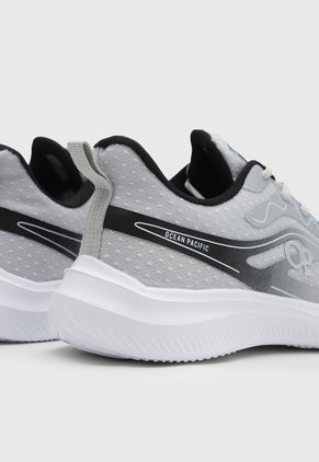 Tenis Running Gris-Negro-Blanco Ocean Pacific Argedon
