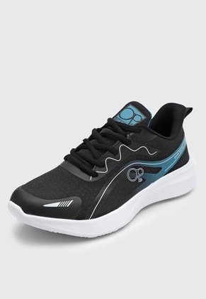 Tenis Running Negro-Azul Petróleo-Blanco Ocean Pacific Argedon