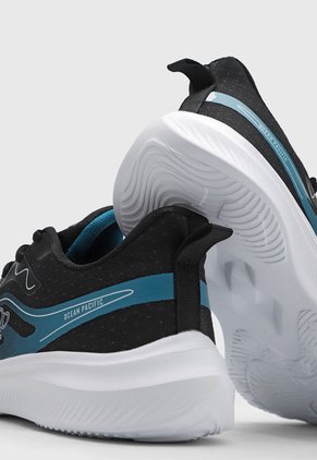Tenis Running Negro-Azul Petróleo-Blanco Ocean Pacific Argedon