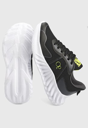 Tenis Lifestyle Negro-Blanco-Amarillo Neón  Ocean Pacific Rodas