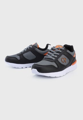 Tenis Lifestyle Gris-Negro-Naranja Ocean Pacific Kids Lautaro