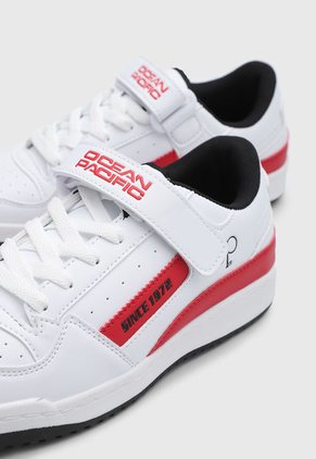 Tenis Lifestyle Blanco-Rojo-Negro Ocean Pacific Lucas