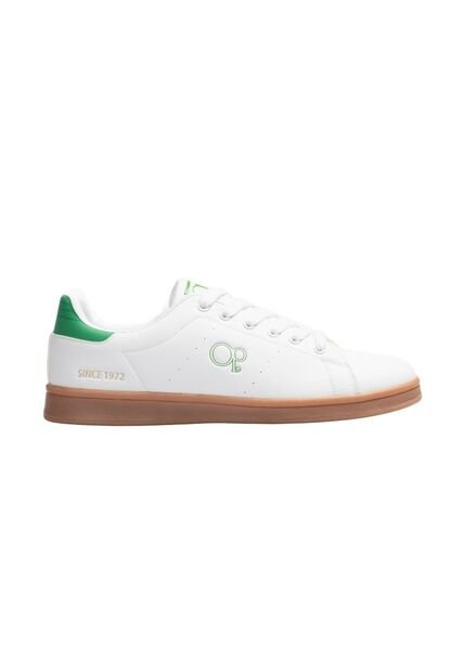 Tenis OP Lino Classic Para Hombre Color Blanco Y Verde