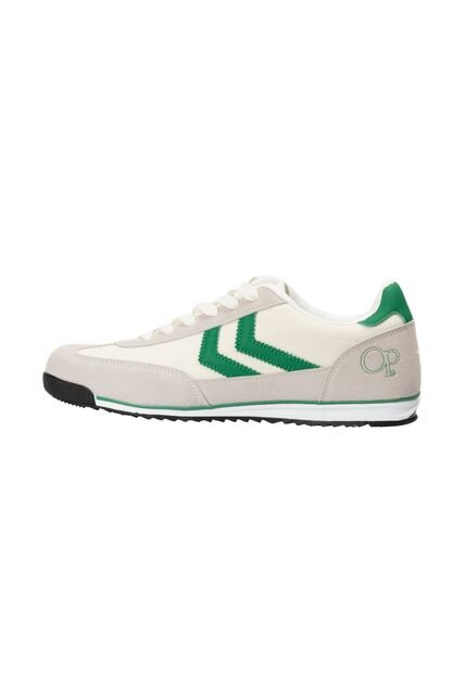 Tenis OP Teo Casuales Para Hombre Color Beige Y Verde