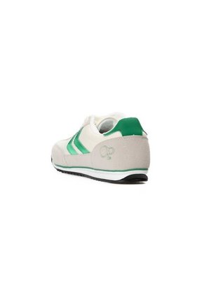 Tenis OP Teo Casuales Para Hombre Color Beige Y Verde