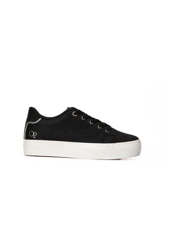 Tenis Para Mujer OP Serafina Vulcanizados Negro Con Blanco Ocean Pacific
