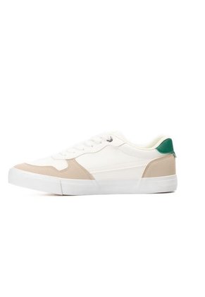 Tenis Para Hombre OP OLTI Vulcanizados Blancos Y Verdes