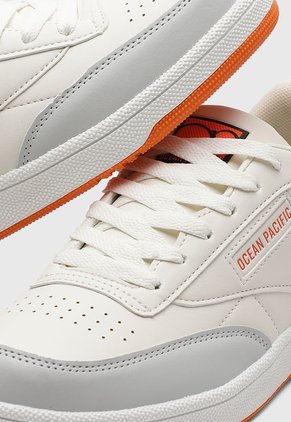 Tenis Lifestyle Marfil-Gris-Naranja Ocean Pacific Rocor
