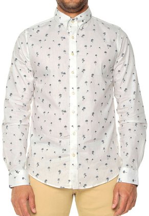 Camisa Blanca-Azul Ocean Pacific