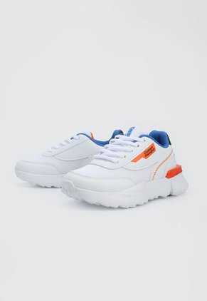 Tenis Lifestyle Blanco-Naranja-Azul Ocean Pacific Kids Joas