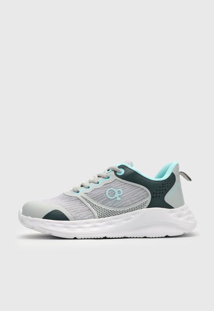 Tenis Running Gris-Blanco-Aguamarina Ocean Pacific Mara