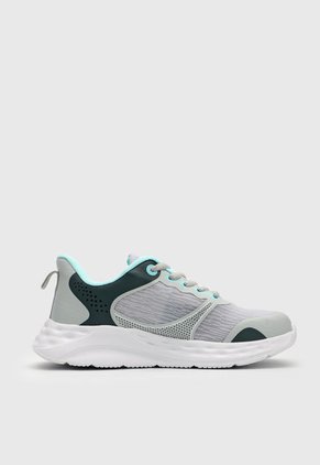 Tenis Running Gris-Blanco-Aguamarina Ocean Pacific Mara