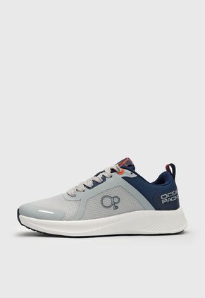 Tenis Running Gris-Azul-Blanco Ocean Pacific Hans