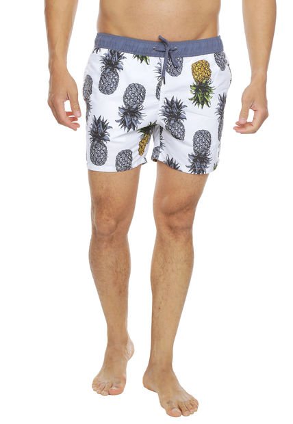 Pantaloneta Blanca-Gris Ocean Pacific