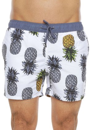 Pantaloneta Blanca-Gris Ocean Pacific