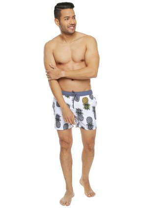 Pantaloneta Blanca-Gris Ocean Pacific