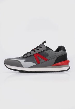 Tenis Lifestyle Gris-Negro-Rojo Ocean Pacific Inbos