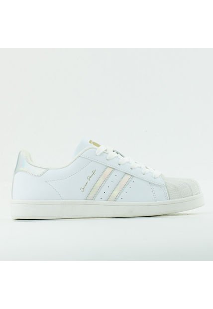 Tenis Ocean Pacific SIGY Color Blanco / Plata Metálico