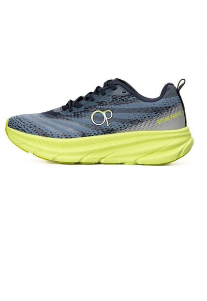 Tenis Para Hombre OP De Running Pro Azul Y Verde