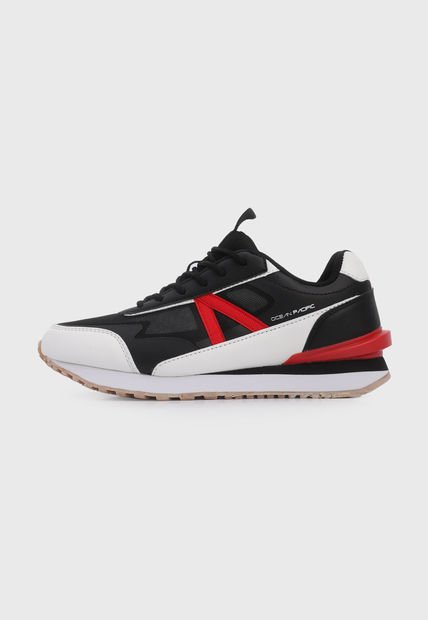 Tenis Lifestyle Negro-Blanco-Rojo Ocean Pacific Inbos