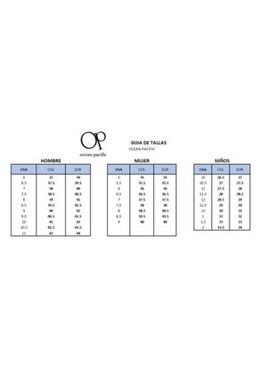 Sandalia Ocean Pacific BORABORA-M2A Para Mujer