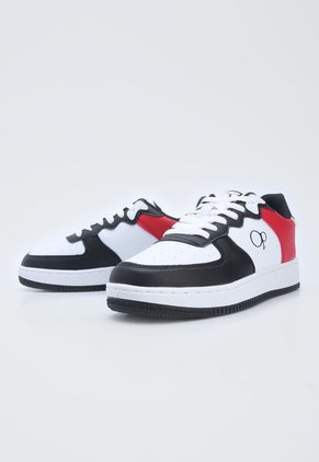 Tenis Lifestyle Blanco-Negro-Rojo Ocean Pacific Baquilio