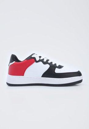 Tenis Lifestyle Blanco-Negro-Rojo Ocean Pacific Baquilio