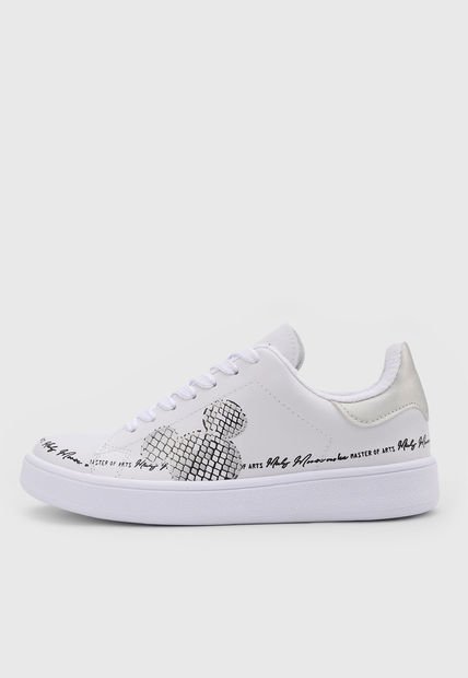 Tenis Lifestyle Blanco-Negro-Plateado Off Shoes