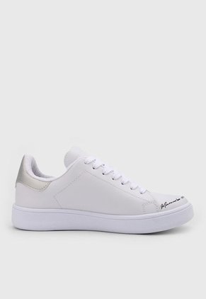 Tenis Lifestyle Blanco-Negro-Plateado Off Shoes
