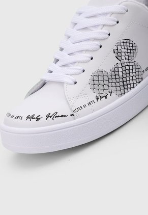 Tenis Lifestyle Blanco-Negro-Plateado Off Shoes