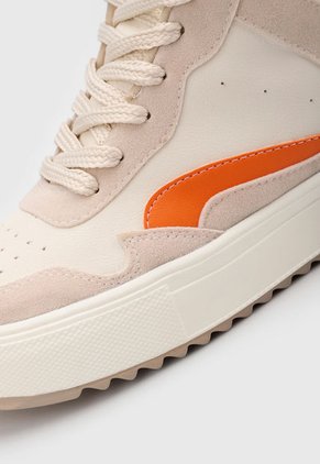 Tenis Lifestyle Marfil-Beige-Naranja Off Shoes
