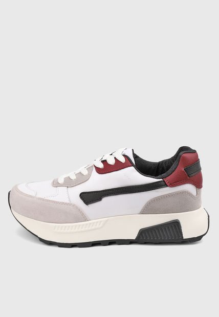 Tenis Lifestyle Blanco-Gris-Vino Off Shoes
