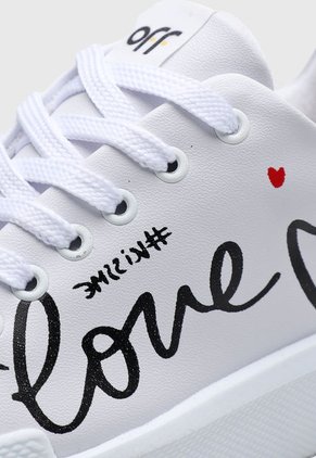 Tenis Lifestyle Blanco-Negro-Rojo Off Shoes