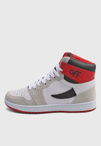 Tenis Lifestyle Blanco-Beige-Rojo Off Shoes