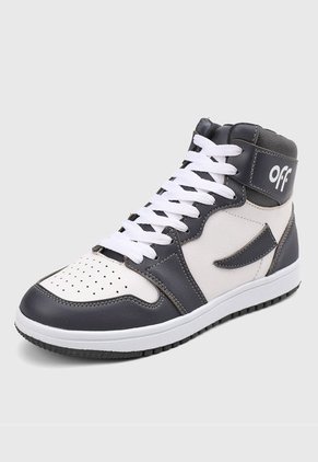 Tenis Lifestyle Marfil-Azul Navy-Negro Off Shoes