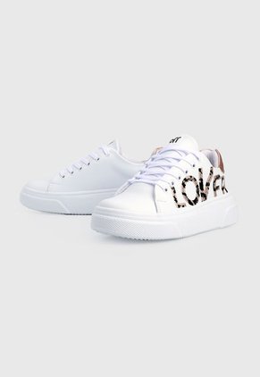 Tenis Lifestyle Blanco-Oro Rosa-Negro Off Shoes