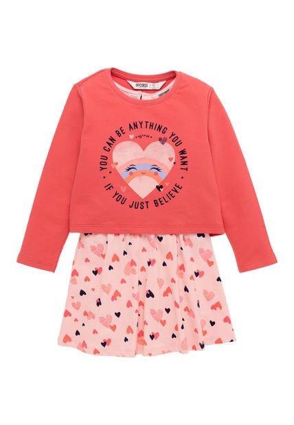 Vestido Manga Larga Rosado  OFFCORSS