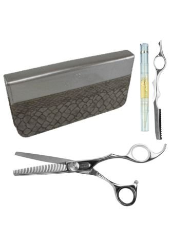 Set Titanio X2 Navaja Texturizante Y Tijera Entresacadora 5 Olivia Garden