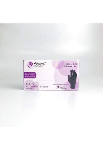 Guantes De Nitrilo 3.3 Black Small X100 Unidades 50 Pares Olivia Garden