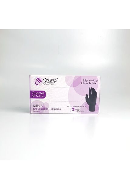 Guantes De Nitrilo 3.3 Black Small X100 Unidades 50 Pares
