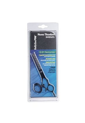 Tijera Entresacadora Negra 55 Pulgar Giratorio Doble