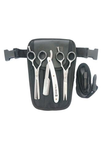 Set De Corte Barberia X3 Barbera Tijera Entresacadora Y Microdentada 6 Olivia Garden