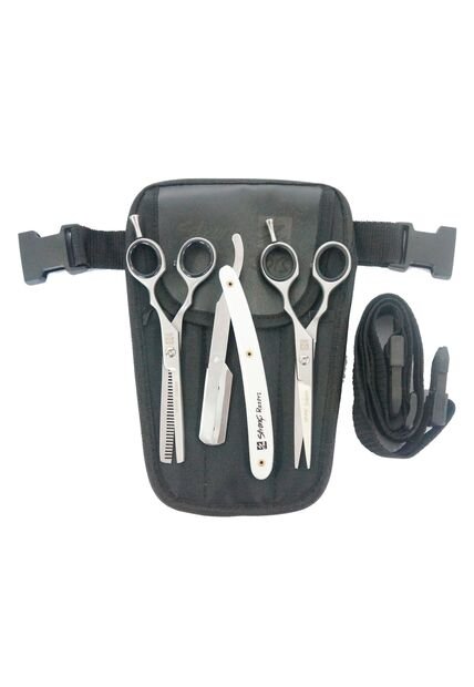 Set De Corte Barberia X3 Barbera Tijera Entresacadora Y Microdentada 6
