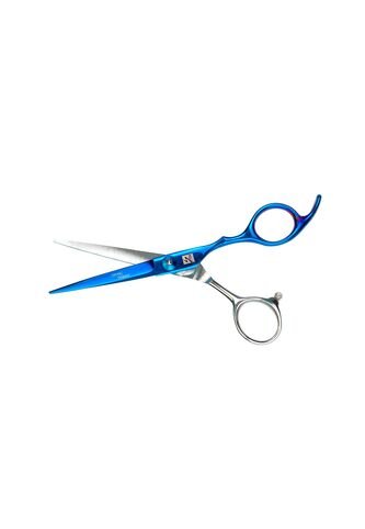 Tijera Microdentada Acero 420 Plata Azul 6 Con Estuche Olivia Garden