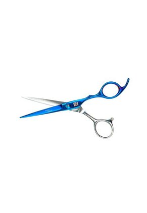 Tijera Microdentada Acero 420 Plata Azul 6 Con Estuche