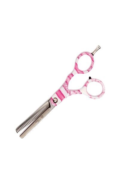 Tijera Entresacadora Diseño Rosada 55.