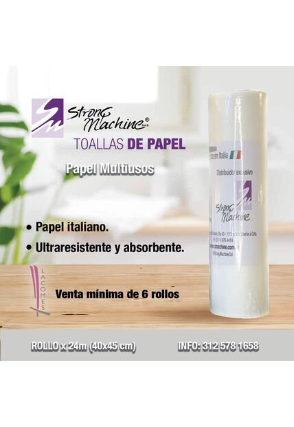 Toalla De Papel 40X45 Rollo 225 M