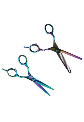 Kit Tijeras X2 Microdentada Y Entresacadora Holographic 55. Olivia Garden